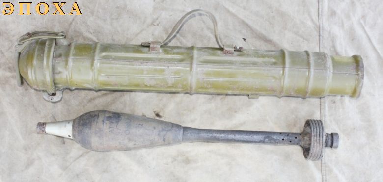 Учебный выстрел МК-10 к 82-мм безоткатному орудию Б-10 в тубусе